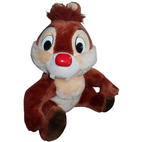 Vintage Disneyland Dale Chipmunk Rescue Rangers Red Nose 10" Plush Korea - Picture 1 of 8